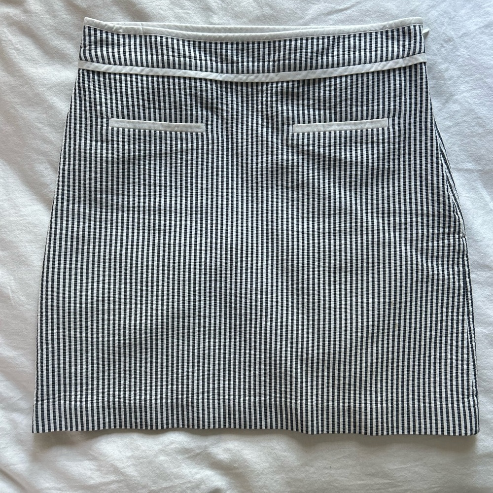 Classic Blue and White Striped Women's Skirt